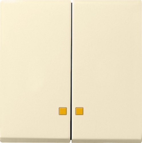 Лицевая панель Gira System55 для 2-кл. выключателя с подсветкой кремовый глянец фото Лицевая панель Gira System55 для 2-кл. выключателя с подсветкой кремовый глянец картинка